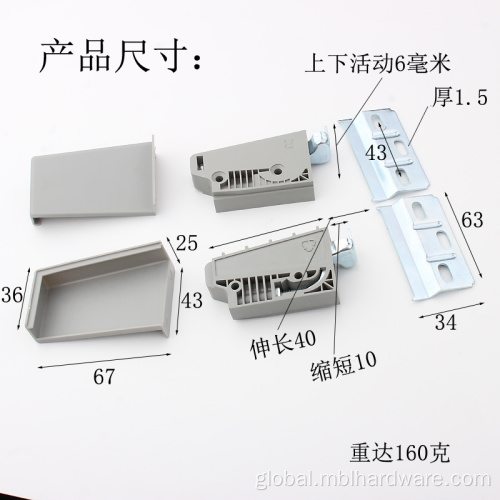 Cupboard Doors Furniture hardware ABS cabinet surface mounted hook Manufactory